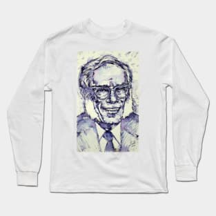 ISAAC ASIMOV watercolor and ink portrait .2 Long Sleeve T-Shirt